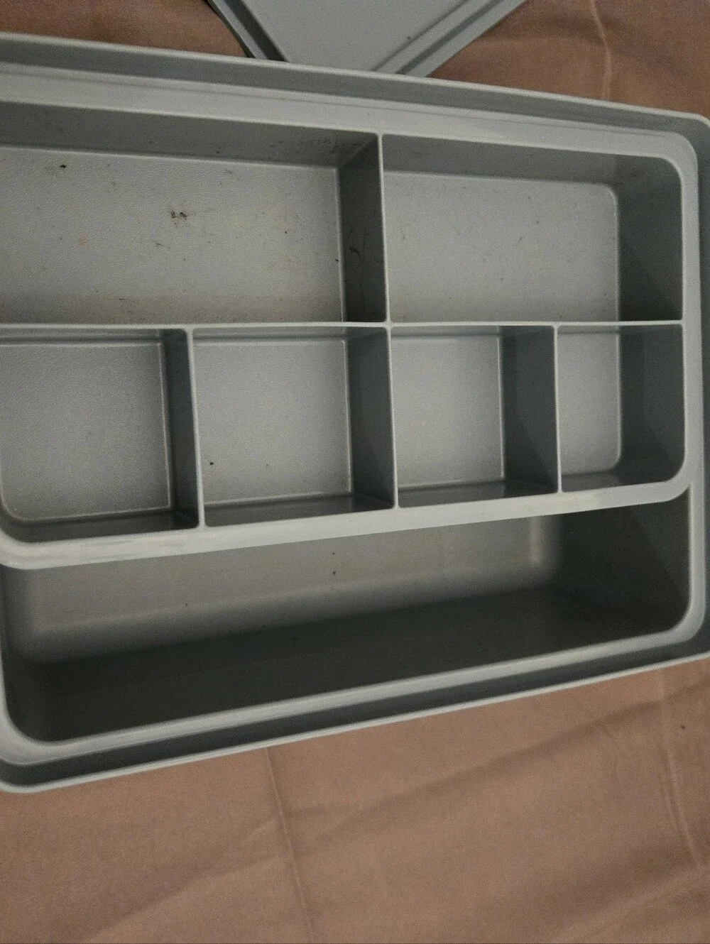 3 Pc Blue Tupperware Tuppercraft Stow n' Go Organizer Lid #1579-6 Base EUC